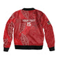 Jamhuri ya Kenya Rugby Custom Sleeve Zip Bomber Jacket Kenyan Shield Style - Red Color