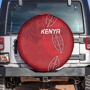 Jamhuri ya Kenya Rugby Spare Tire Cover Kenyan Shield Style - Red Color