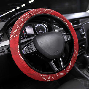 Jamhuri ya Kenya Rugby Steering Wheel Cover Kenyan Shield Style - Red Color