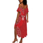Jamhuri ya Kenya Rugby Custom Summer Maxi Dress Kenyan Shield Style - Red Color