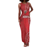 Jamhuri ya Kenya Rugby Custom Tank Maxi Dress Kenyan Shield Style - Red Color
