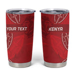 Jamhuri ya Kenya Rugby Custom Tumbler Cup Kenyan Shield Style - Red Color