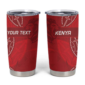 Jamhuri ya Kenya Rugby Custom Tumbler Cup Kenyan Shield Style - Red Color