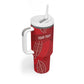 Jamhuri ya Kenya Rugby Custom Tumbler With Handle Kenyan Shield Style - Red Color