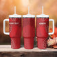 Jamhuri ya Kenya Rugby Custom Tumbler With Handle Kenyan Shield Style - Red Color