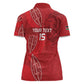 Jamhuri ya Kenya Rugby Custom Women Polo Shirt Kenyan Shield Style - Red Color