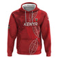 Jamhuri ya Kenya Rugby Custom Zip Hoodie Kenyan Shield Style - Red Color