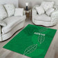 Jamhuri ya Kenya Rugby Area Rug Kenyan Shield Style - Green Color
