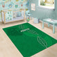 Jamhuri ya Kenya Rugby Area Rug Kenyan Shield Style - Green Color
