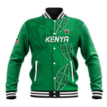 Jamhuri ya Kenya Rugby Custom Baseball Jacket Kenyan Shield Style - Green Color