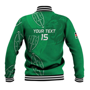 Jamhuri ya Kenya Rugby Custom Baseball Jacket Kenyan Shield Style - Green Color