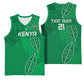 Jamhuri ya Kenya Rugby Custom Basketball Jersey Kenyan Shield Style - Green Color - African Pride