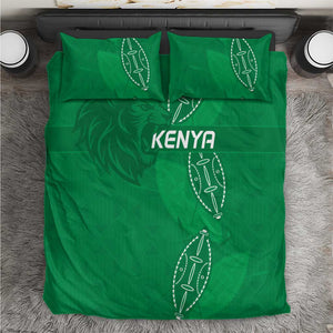 Jamhuri ya Kenya Rugby Bedding Set Kenyan Shield Style - Green Color
