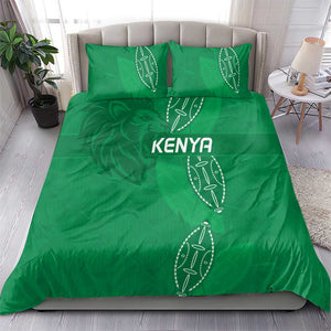 Jamhuri ya Kenya Rugby Bedding Set Kenyan Shield Style - Green Color