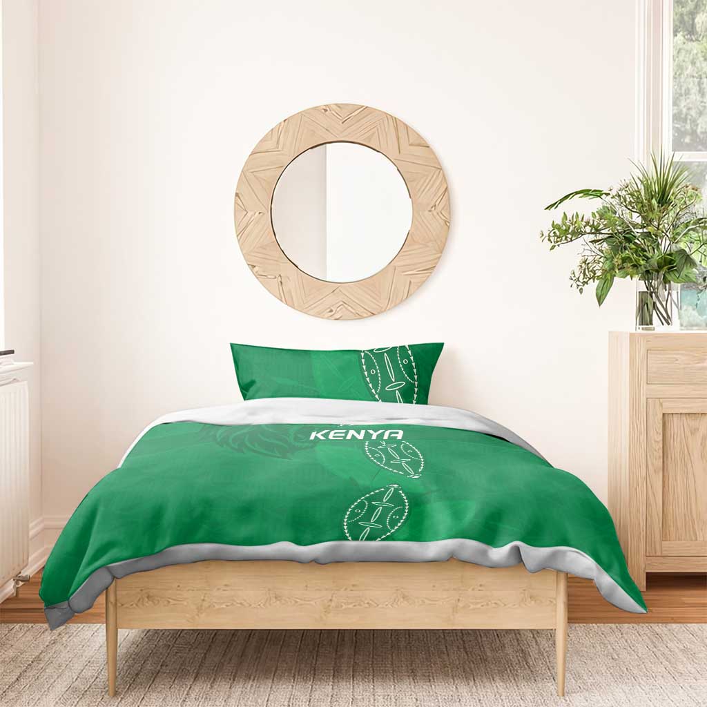 Jamhuri ya Kenya Rugby Bedding Set Kenyan Shield Style - Green Color