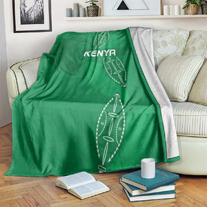 Jamhuri ya Kenya Rugby Blanket Kenyan Shield Style - Green Color