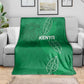 Jamhuri ya Kenya Rugby Blanket Kenyan Shield Style - Green Color