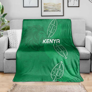 Jamhuri ya Kenya Rugby Blanket Kenyan Shield Style - Green Color