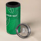 Jamhuri ya Kenya Rugby Custom 4 in 1 Can Cooler Tumbler Kenyan Shield Style - Green Color