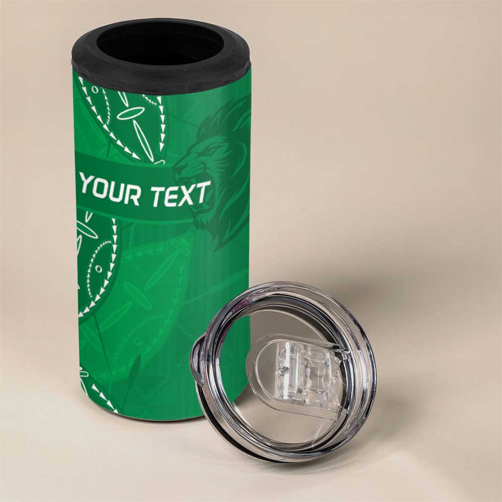 Jamhuri ya Kenya Rugby Custom 4 in 1 Can Cooler Tumbler Kenyan Shield Style - Green Color