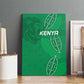 Jamhuri ya Kenya Rugby Canvas Wall Art Kenyan Shield Style - Green Color