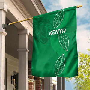 Jamhuri ya Kenya Rugby Garden Flag Kenyan Shield Style - Green Color