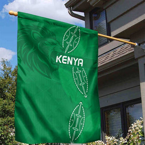 Jamhuri ya Kenya Rugby Garden Flag Kenyan Shield Style - Green Color