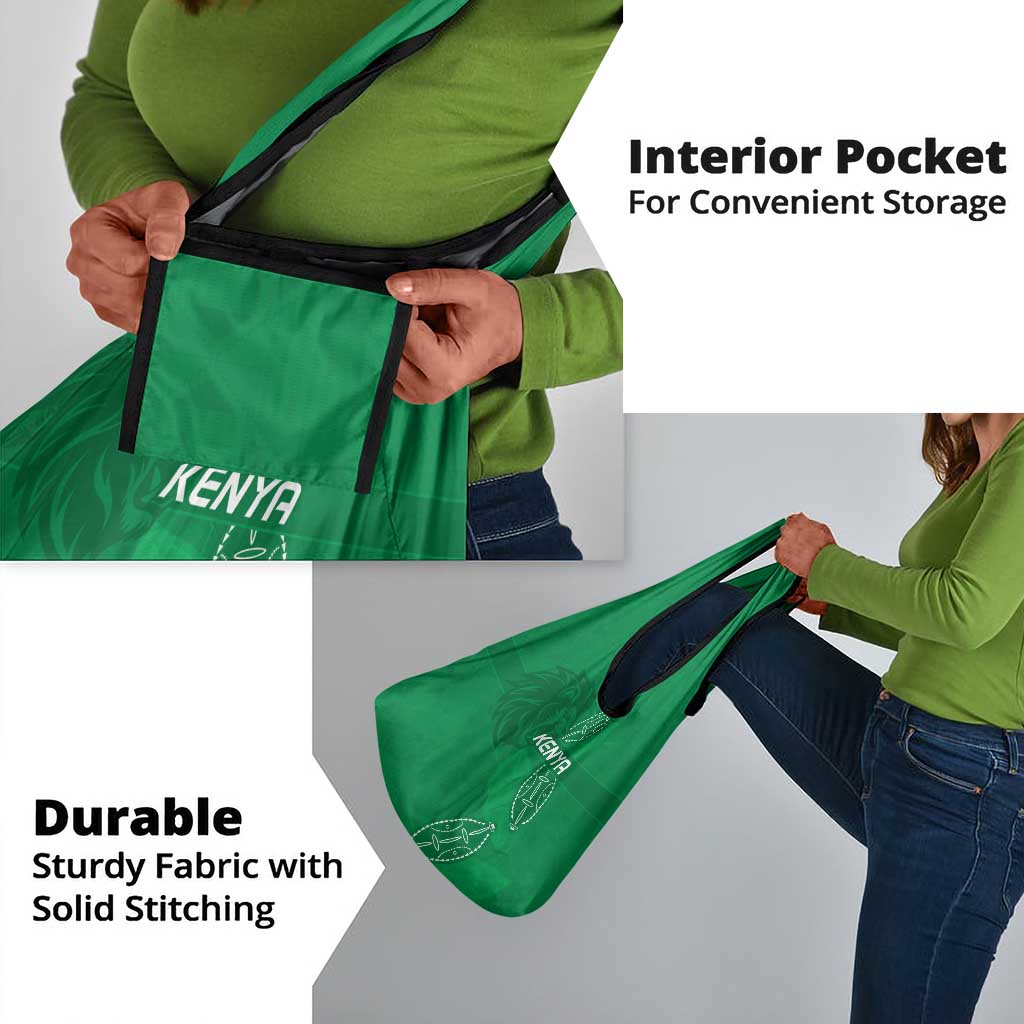Jamhuri ya Kenya Rugby Grocery Bag Kenyan Shield Style - Green Color