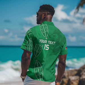 Jamhuri ya Kenya Rugby Custom Hawaiian Shirt Kenyan Shield Style - Green Color