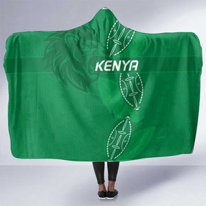 Jamhuri ya Kenya Rugby Hooded Blanket Kenyan Shield Style - Green Color