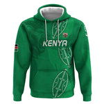 Jamhuri ya Kenya Rugby Custom Hoodie Kenyan Shield Style - Green Color