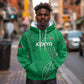 Jamhuri ya Kenya Rugby Custom Hoodie Kenyan Shield Style - Green Color