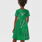 Jamhuri ya Kenya Rugby Custom Kid Short Sleeve Dress Kenyan Shield Style - Green Color