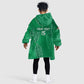 Jamhuri ya Kenya Rugby Custom Kid Wearable Blanket Hoodie Kenyan Shield Style - Green Color
