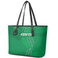 Jamhuri ya Kenya Rugby Leather Tote Bag Kenyan Shield Style - Green Color