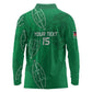 Jamhuri ya Kenya Rugby Custom Long Sleeve Polo Shirt Kenyan Shield Style - Green Color