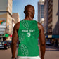 Jamhuri ya Kenya Rugby Custom Men Tank Top Kenyan Shield Style - Green Color