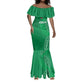Jamhuri ya Kenya Rugby Custom Mermaid Dress Kenyan Shield Style - Green Color