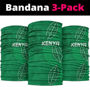 Jamhuri ya Kenya Rugby Neck Gaiter Kenyan Shield Style - Green Color LT15
