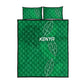 Jamhuri ya Kenya Rugby Quilt Bed Set Kenyan Shield Style - Green Color