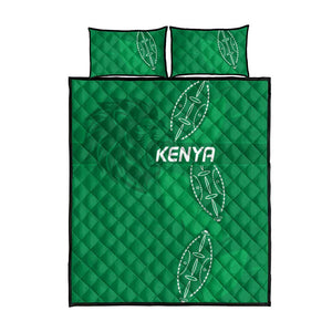 Jamhuri ya Kenya Rugby Quilt Bed Set Kenyan Shield Style - Green Color