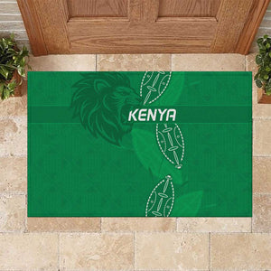 Jamhuri ya Kenya Rugby Rubber Doormat Kenyan Shield Style - Green Color