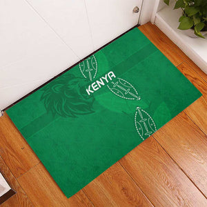 Jamhuri ya Kenya Rugby Rubber Doormat Kenyan Shield Style - Green Color
