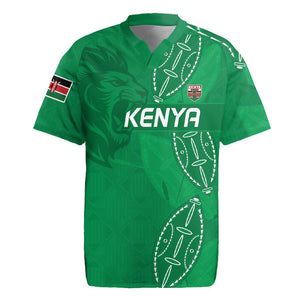 Jamhuri ya Kenya Rugby Custom Rugby Jersey Kenyan Shield Style - Green Color