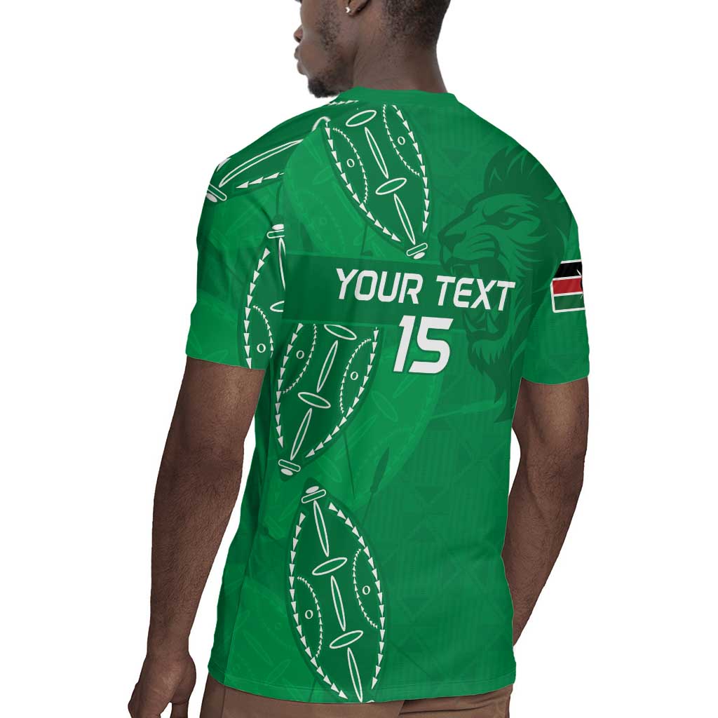 Jamhuri ya Kenya Rugby Custom Rugby Jersey Kenyan Shield Style - Green Color