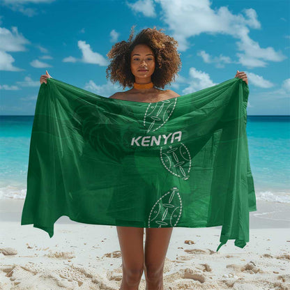 Jamhuri ya Kenya Rugby Sarong Kenyan Shield Style - Green Color