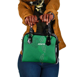 Jamhuri ya Kenya Rugby Shoulder Handbag Kenyan Shield Style - Green Color