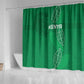 Jamhuri ya Kenya Rugby Shower Curtain Kenyan Shield Style - Green Color