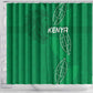 Jamhuri ya Kenya Rugby Shower Curtain Kenyan Shield Style - Green Color