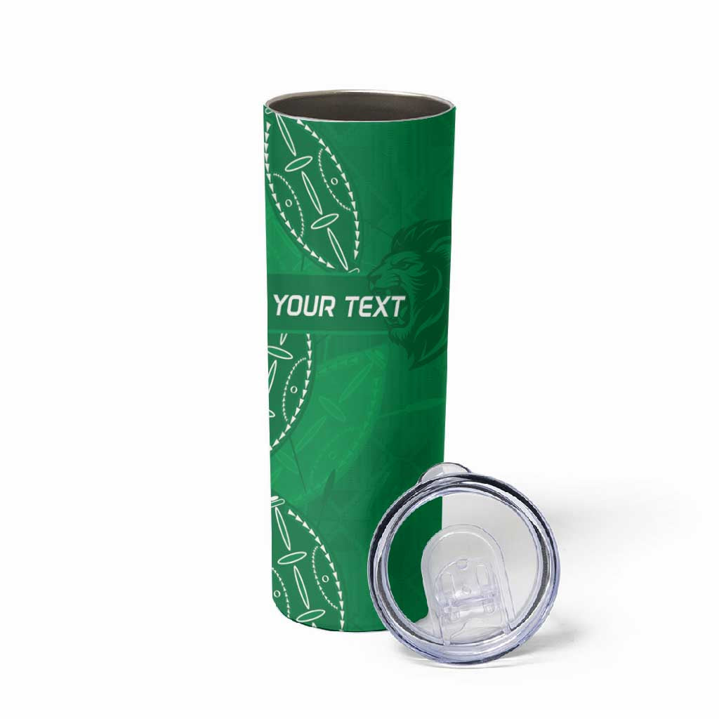 Jamhuri ya Kenya Rugby Custom Skinny Tumbler Kenyan Shield Style - Green Color